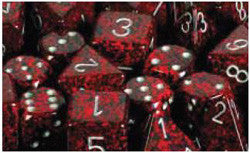 D6 -- 12Mm Speckled Dice, Silver Volcano, 36Ct - Boardlandia