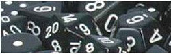 D10 Opaque Dice, Black/White, 10Ct - Boardlandia