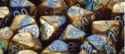 7 Die Set - Gemini Blue-Gold With White - Boardlandia