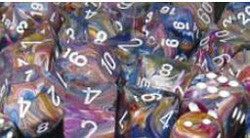 D10 Festive Dice, Carousel/White, 10Ct - Boardlandia
