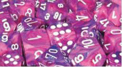 D10 Festive Dice Violet/White, 10Ct - Boardlandia