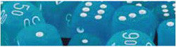 7 Die Set - Frosted Caribbean Blue With White - Boardlandia