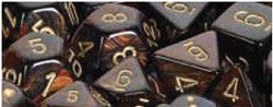 7 Die Set - Scarab Blue Blood With Gold - Boardlandia