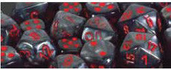 7 Die Set - Velvet Black With Red - Boardlandia