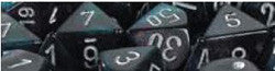 D6 -- 16Mm Borealis Dice, Smoke/Silver, 12Ct - Boardlandia