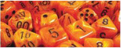D6 -- 16Mm Vortex Dice, Orange/Black, 12Ct - Boardlandia
