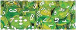 D6 -- 16Mm Vortex Dice, Dandelion/White, 12Ct - Boardlandia