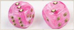 D6 -- 16Mm Vortex Dice, Pink/Gold,  12Ct - Boardlandia