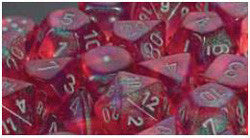 D6 -- 12Mm Borealis Dice, Pink/Silver, 36Ct - Boardlandia