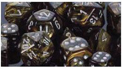 D6 -- 12Mm Leaf Dice, Gold/Silver, 36Ct - Boardlandia