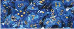 D6 -- 12Mm Vortex Dice, Blue/Gold, 36Ct - Boardlandia