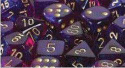 D6 -- 12Mm Borealis Dice, Royal Purple/Gold, 36Ct - Boardlandia