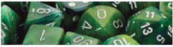 D6 -- 12Mm Phantom Dice, Green/White, 36Ct - Boardlandia
