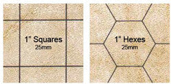 Mondomat Reversible, 1" Squares & Hexes, 54" X 102" - Boardlandia
