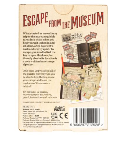 Escape from the Museum (8 Count Mini Escape Room Display)