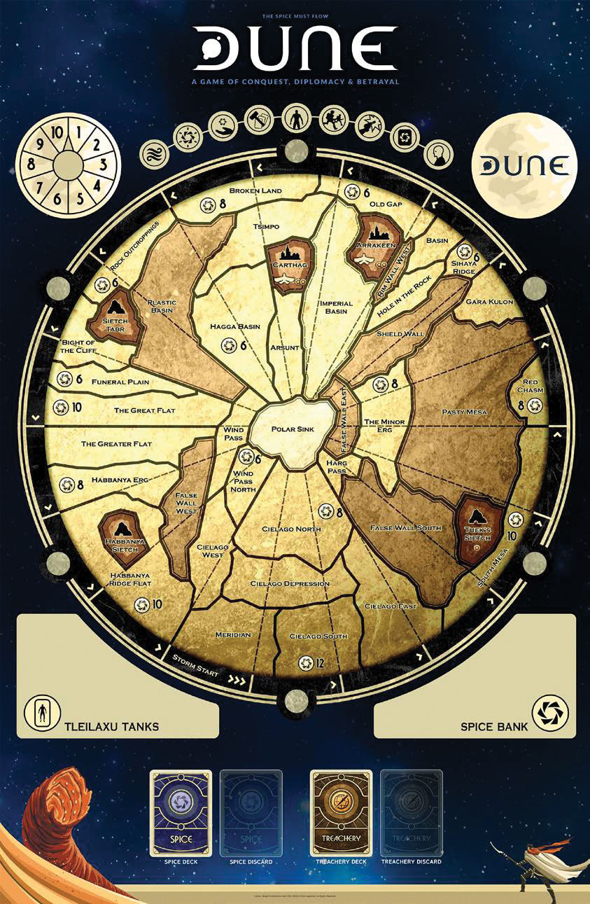 Dune Board Game - Game Mat 24in x 36in