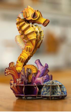 Seahorse 3D Kraft Paper Puzzle