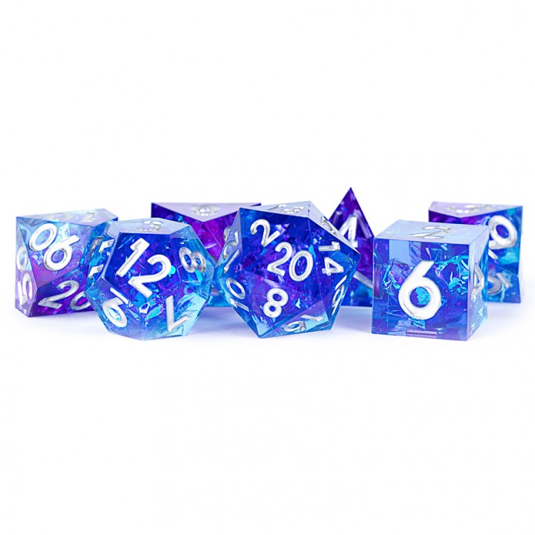7-Set Polyhedral Sharp Edge Resin - Oceanic Flare