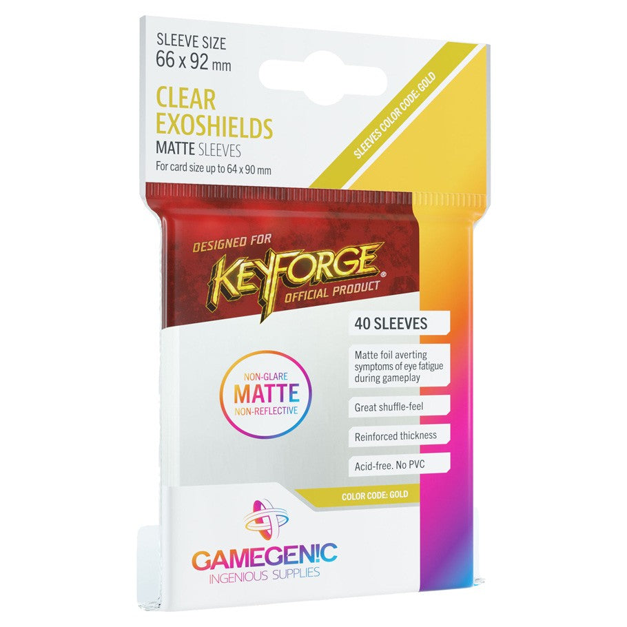 MATTE KeyForge Exoshields Clear Card Sleeves