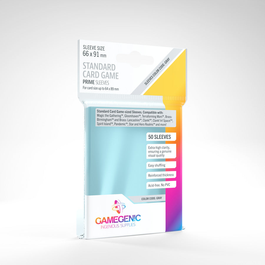 Prime Standard Card Game Sleeves 66 x 91 mm - Case of 16 Packs