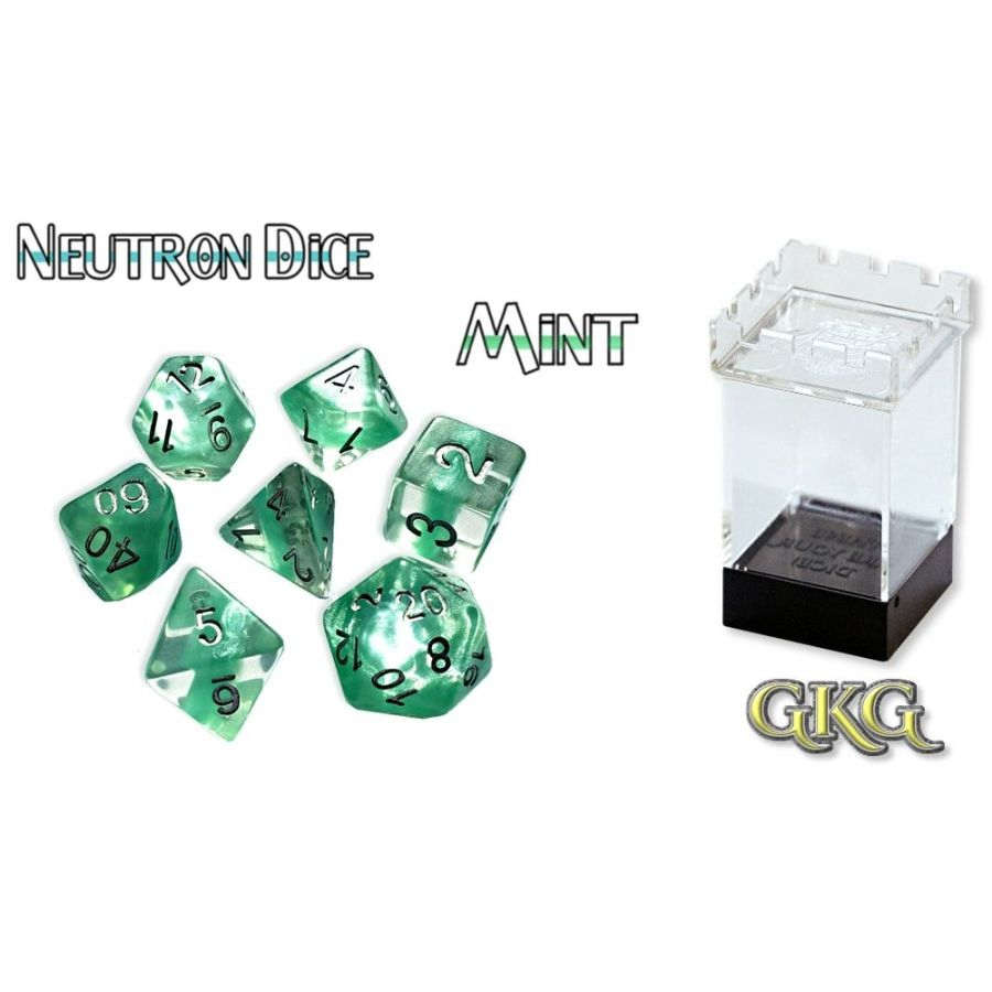 Neutron Dice: Mint - 7 Dice Polyhedral Set