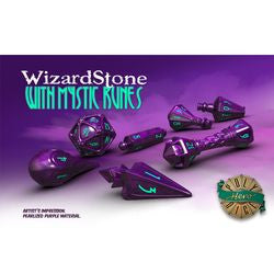 Polyhero Dice: Wizard Set - Wizardstone With Mystic Runes - Boardlandia