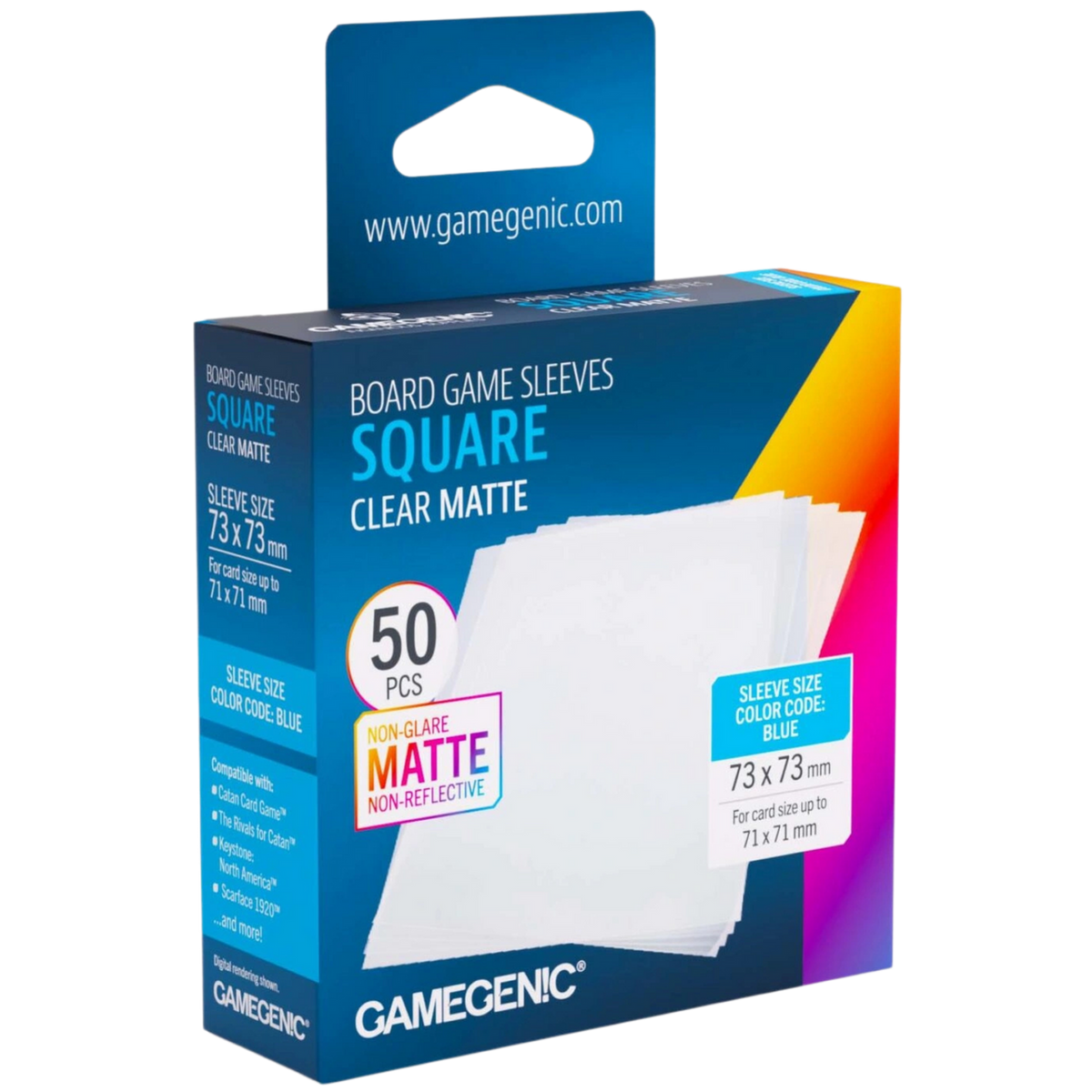 MATTE Sleeves: Square (73 x 73 mm)