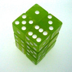 Glow In The Dark Square Cornered Dice D6 16Mm Lemon - Boardlandia