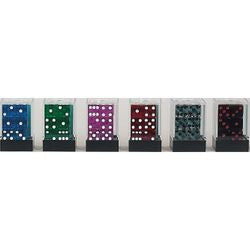Square Cornered Dice: D6 16Mm Translucent - Clear (12Ct) - Boardlandia
