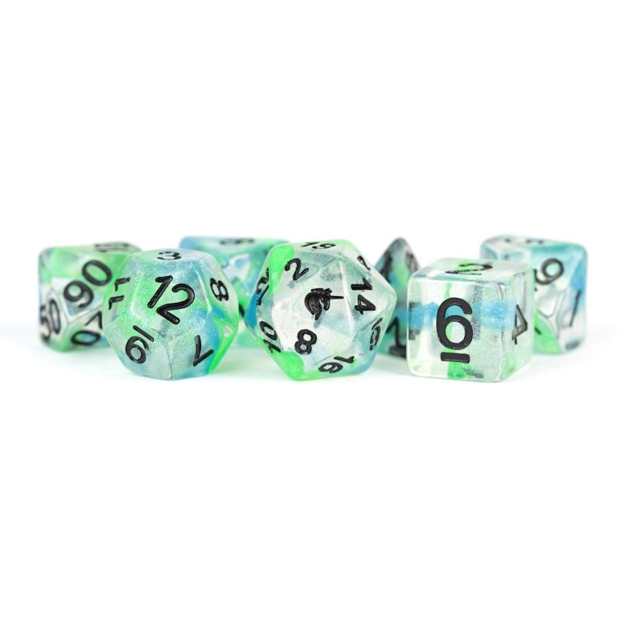 7 Count Dice Poly Set: Unicorn - Sea Kelp
