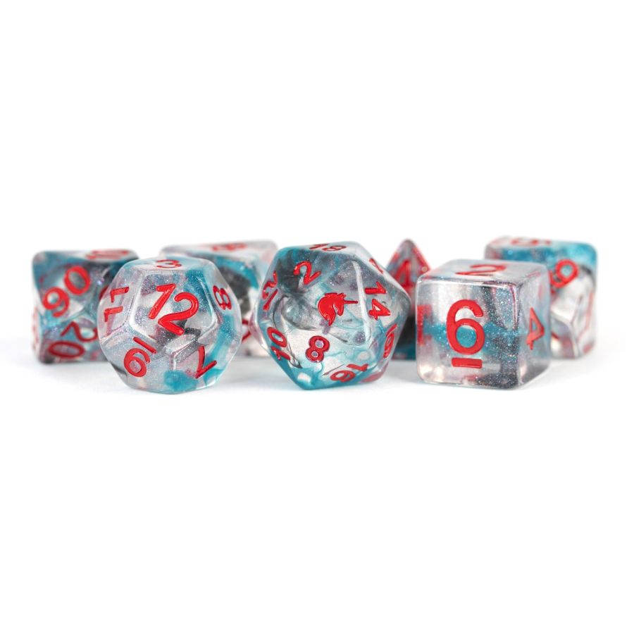 7 Count Dice Poly Set: Unicorn - Battle Wounds