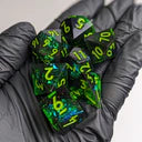 Obsidian Nebulosity - 7pc dice set