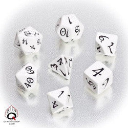 Classic Rpg Dice Set (7) White & Black - Boardlandia