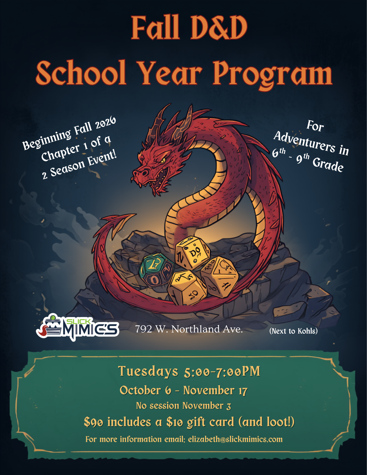After School Youth D&D: Middle & High School