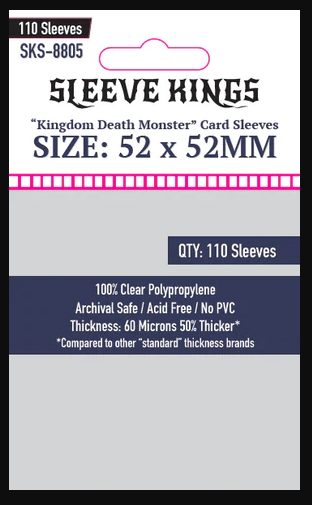 Sleeve Kings "Kingdom Death Monster" Card Sleves (52 X 52mm) -110 Pack