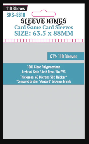 Sleeve Kings Card Game Card Sleeves (63.5x88mm) - 110 Pack