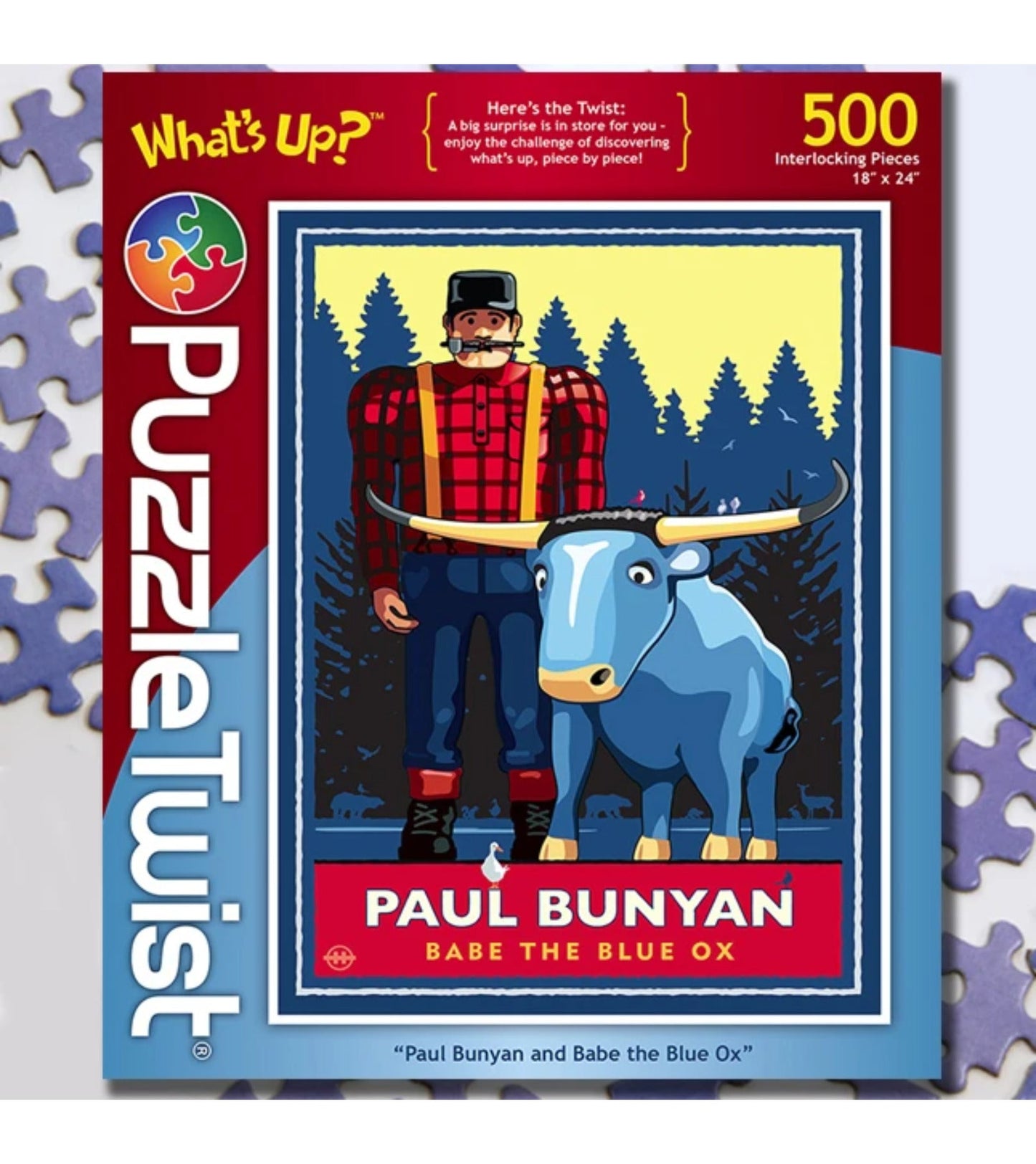 Paul Bunyan and Babe the Blue Ox (500 pc)