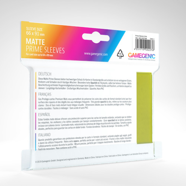 Matte Prime Card Sleeves: Lime Green