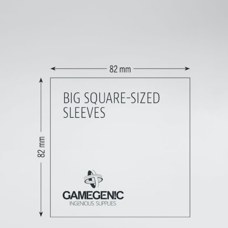 Prime Big Square-Sized Sleeves 82 x 82 mm - Case of 16 Packs