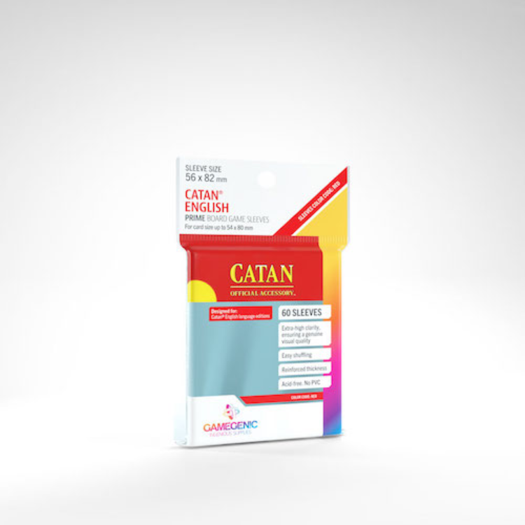 Prime Catan-Sized Sleeves 56 x 82 mm - Case of 16 Packs