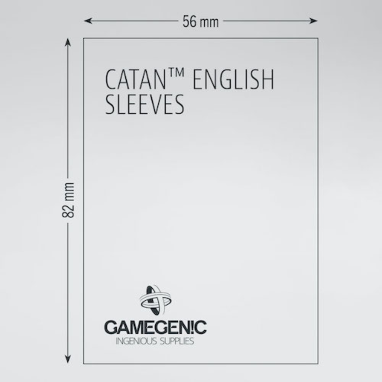 Prime Catan-Sized Sleeves 56 x 82 mm - Case of 16 Packs