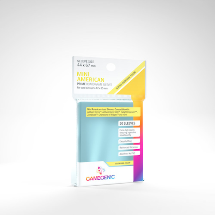 Prime Mini American-Sized Sleeves 44 x 67 mm - Case of 16