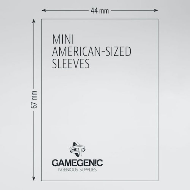 Prime Mini American-Sized Sleeves 44 x 67 mm - Case of 16