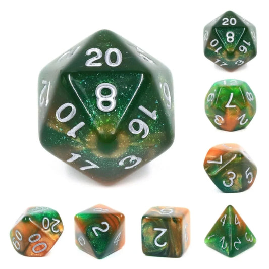 RPG Dice Set - Emerald Vale