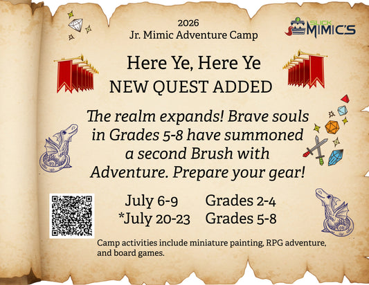 A Brush With Adventure - Jr. Mimic Adventure Camp Deposit
