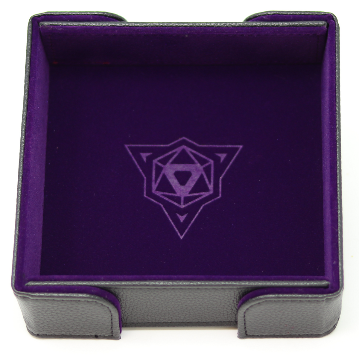 Magnetic Square Dice Tray - Purple Velvet