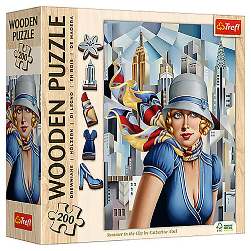 Puzzle: Summer in the City by Catherine Abel 200 Piece Wood