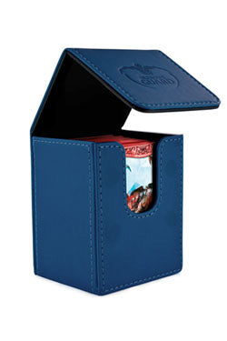 Flip Deck Case 100+ Leatherette Standard Size Dark Blue
