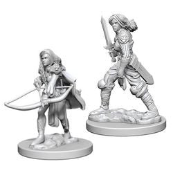 Pathfinder: Deep Cuts Unpainted Miniatures - Human Female Fighter - Boardlandia