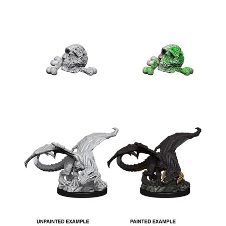 Dungeons & Dragons: Nolzur's Marvelous Unpainted Miniatures - Black Dragon Wyrmling